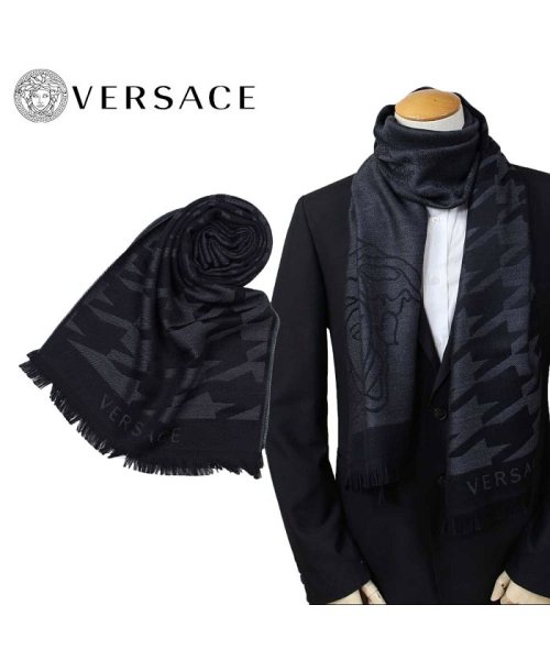 ヴェルサーチ Versace マフラー メンズ ウール イタリア製 カジュアル ビジネス 0643 ベルサーチ ヴェルサーチ Versace Magaseek