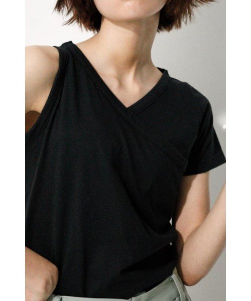 LAGUA GEM(ラグアジェム)/ASYMMETRICAL TOPS/BLK