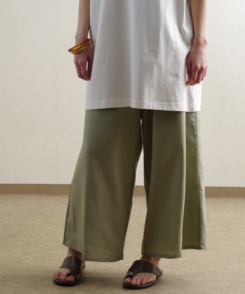 新作 綿麻リラックスイージーワイドパンツ Ss Fi 09 フィズ Fizz Magaseek