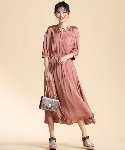 セール 50 Off 前後着用 イージーサテン ワンピース 自由区 大きいサイズ Jiyu Ku Large Size Magaseek