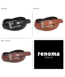 renoma(レノマ)/RENOMA レノマ ベルト レザーベルト メンズ 本革 LEATHER BELT ブラック ブラウン ダーク ブラウン 黒 RE－205062/ブラック