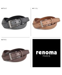 renoma(レノマ)/RENOMA レノマ ベルト レザーベルト メンズ 本革 LEATHER BELT ブラック ブラウン ダーク ブラウン 黒 RE－205092/ブラック
