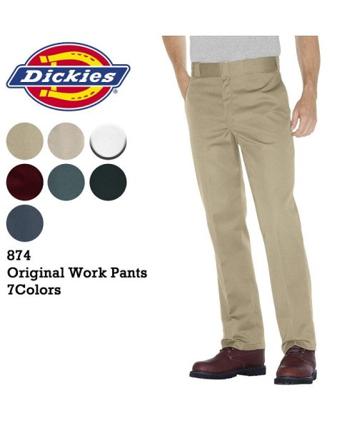 Dickies(Dickies)/ディッキーズ Dickies 874 ワークパンツ パンツ チノパン メンズ 股下 30 32 ORIGINAL WORK PANTS ブラック ダーク ネイビ/カーキ