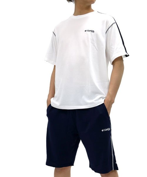 MARUKAWA(マルカワ)/【セットアップ】【Kaepa】ケイパ 吸水速乾 UVカット 接触冷感 上下セット 半袖Tシャツ ショートパンツ/ホワイト