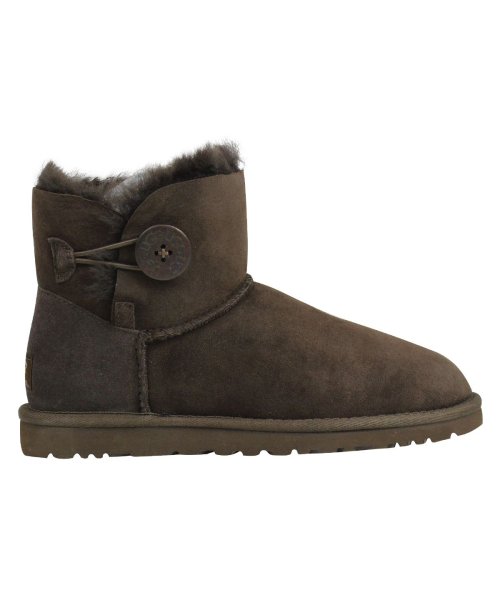 UGG(UGG)/UGG アグ ムートンブーツ ベイリーボタン 2 ミニ レディース WOMENS MINI BAILEY BUTTON II 3352 1016422/ダークブラウン