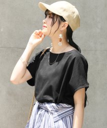 osharewalker(オシャレウォーカー)/『ショートスリーブコットンTシャツ』/ブラック