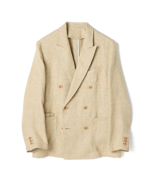 メランジリネン ダブルブレストジャケット Caban Caban Magaseek