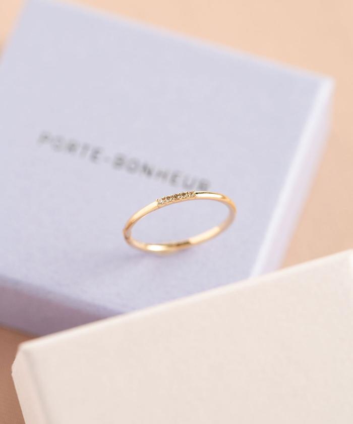 セール】PORTE-BONHEUR/別注K10YG Diamond Ring(503291229) | ナノ