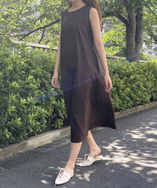セール リネンノースリーブワンピース アンレリッシュ Unrelish Magaseek
