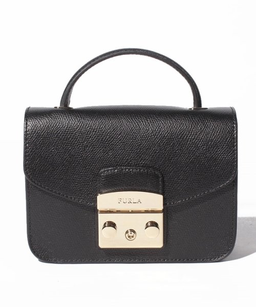 FURLA(フルラ)/【FURLA】METROPOLIS MINI TOP HANDLE/ブラック