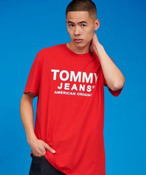 TOMMY JEANS(トミージーンズ)/【WEB限定】TOMMY JEANS ロゴ Tシャツ/レッド
