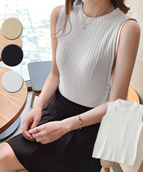 セール 10 Off サマーニット インナー ニットキャミソール レディース リブニットタンクトップ ノースリーブtシャツ ショッピングゴー Shoppinggo Magaseek