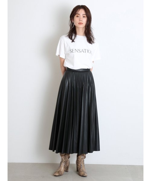 レザープリーツスカート スナイデル Snidel Magaseek