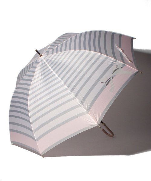 LANVIN en Bleu(umbrella)(ランバンオンブルー（傘）)/LANVIN en Bleu 傘 ”ボーダーリボン”/ピンク