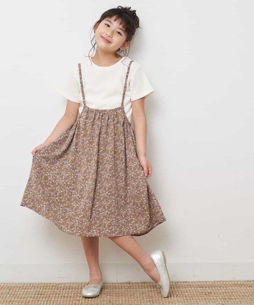 セール 140 150 フラワープリントキャミワンピース アー ヴェ ヴェキッズ A V V Kid S Magaseek