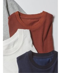 TAKA-Q(タカキュー)/クールマックス/COOLMAX　ニットサッカークルーネック半袖Tシャツ/オレンジ