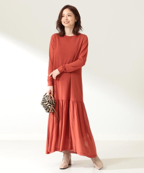 セール Demi Luxe Beams ペプラムヘム ニットワンピース ビームス アウトレット Beams Outlet Magaseek