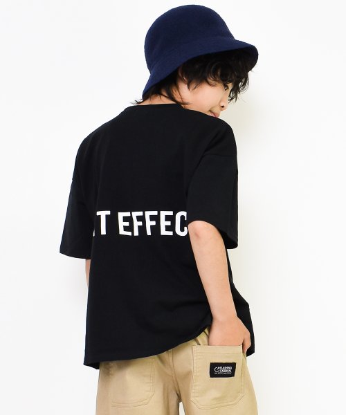 RAT EFFECT(ラット エフェクト)/バックプリントスーパービッグTシャツ/ブラック
