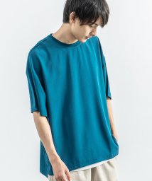 Rocky Monroe(ロッキーモンロー)/半袖Tシャツ タンクトップ メンズ カジュアル アンサンブル ジョーゼット ストレッチ 伸縮性 2着セット 2枚組 2点 綿 コットン シンプル 無地 ストリー/ブルー