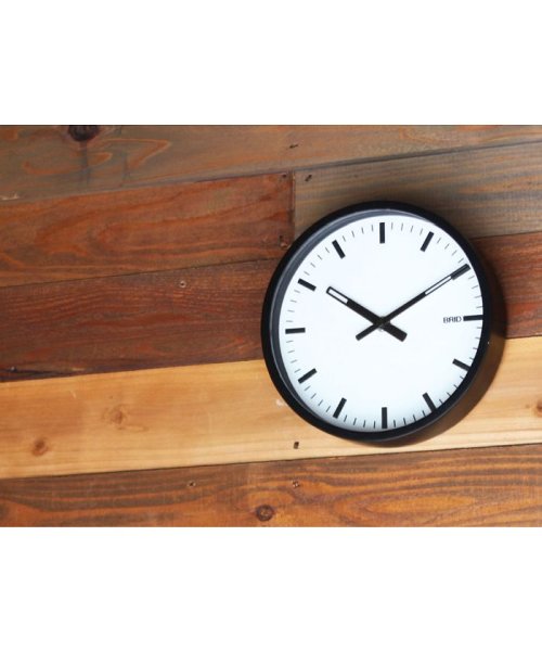 BRID(ブリッド)/BLACK WOOD FRAME CLOCK S Φ20cm/ホワイト系