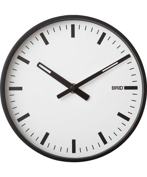 BRID(ブリッド)/BLACK WOOD FRAME CLOCK L Φ35cm/ホワイト系