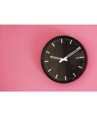 BRID/BLACK WOOD FRAME CLOCK L Φ35cm/503357332