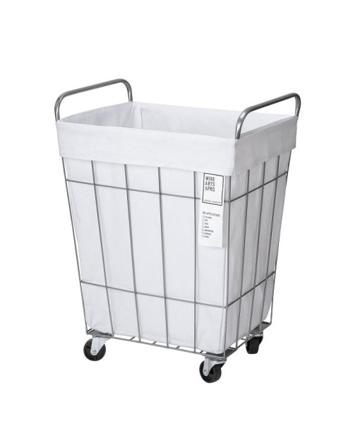 BRID(ブリッド)/WIRE ARTS & PRO LAUNDRY SQUARE BASKET with CASTER 45L/ホワイト