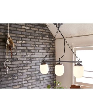 BRID/COARSE MILK GLASS LAMP 3 BULB PENDANT LAMP （電球あり）/503357343