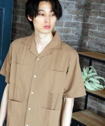 ALWAYS GOOD TIME NEW BASIC STORE(オールウェイグッドタイムニューベーシックストア)/NORMANBROS(ノーマンブロス)半袖キューバシャツ/モカ