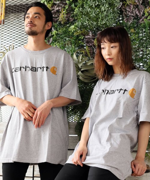 Carhartt(カーハート)/【Carhartt カーハート】半袖グラフィックロゴTシャツ/杢グレー