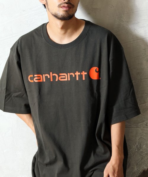 Carhartt(カーハート)/【Carhartt カーハート】半袖グラフィックロゴTシャツ/グリーン