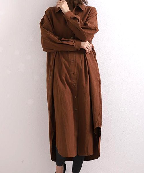 セール 56 Off ロング丈シャツ ワンピース ロング丈シャツ コットンシャツワンピ シャツワンピース シャツワンピ ワンピ アミュレット Amulet Magaseek