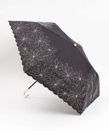LOWELL Things(LOWELLThings)/【晴雨兼用】★折りたたみ傘/マーガレット裾刺繍/ブラック