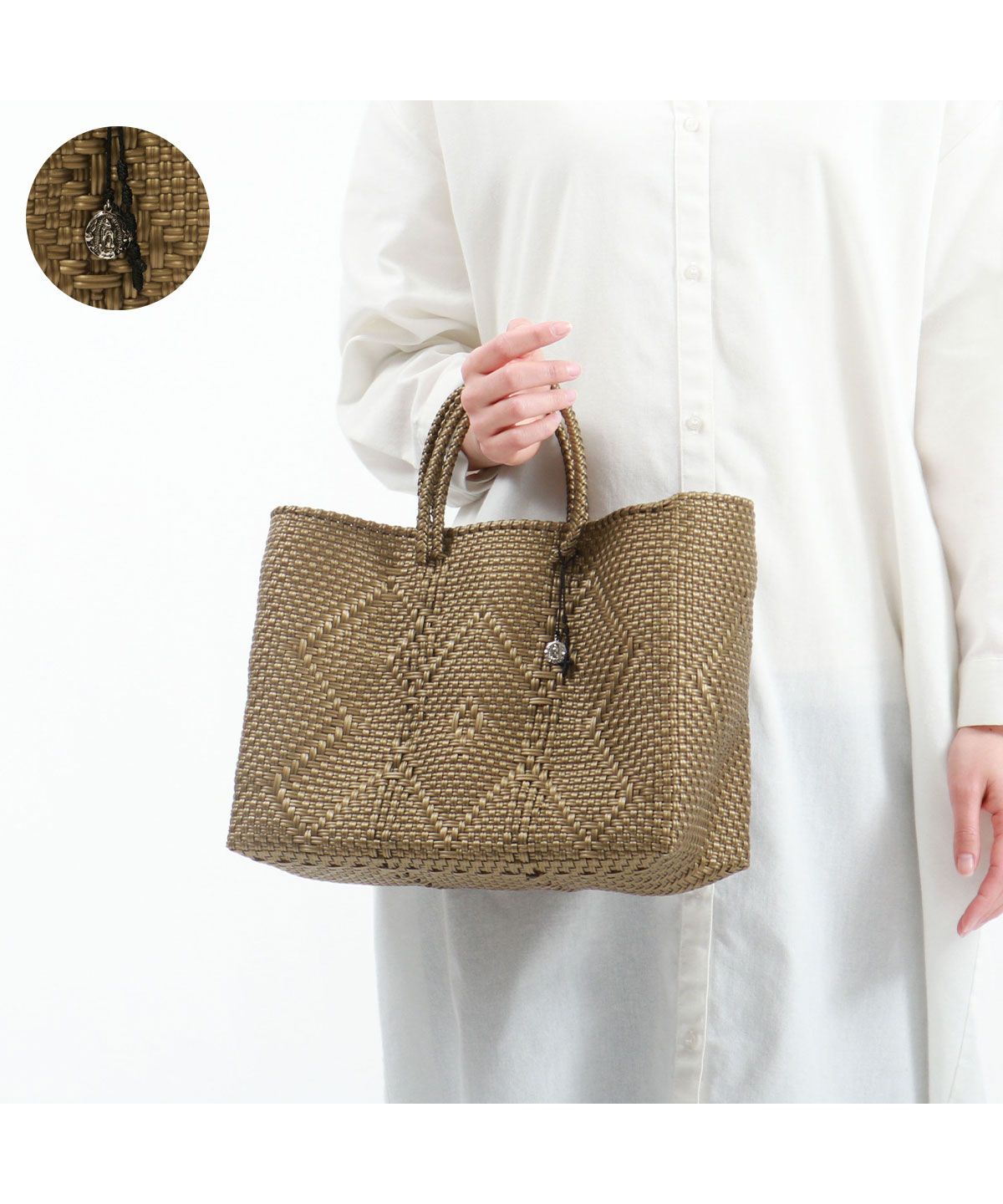 オホ デ メックス トートバッグ OJO DE MEX Plastico CAGO Tote Chico