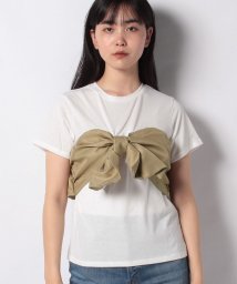 STYLEBLOCK(スタイルブロック（レディース）)/天竺×EツイルビスチェドッキングTシャツ/ベージュ