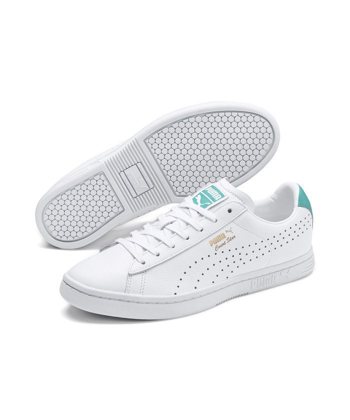 ＜マガシーク＞ プーマ コートスター NM スニーカー ユニセックス PUMAWHITE-BLUETURQUOISE 23 PUMA】