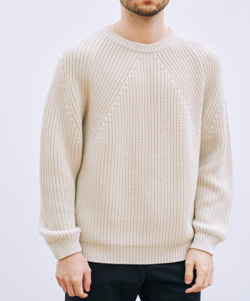 NOLLEY’S goodman(ノーリーズグッドマン)/【BATONER/バトナー】SIGNATURE CREW NECK シグネチャークルーネック #BN－20FM－030/オフホワイト