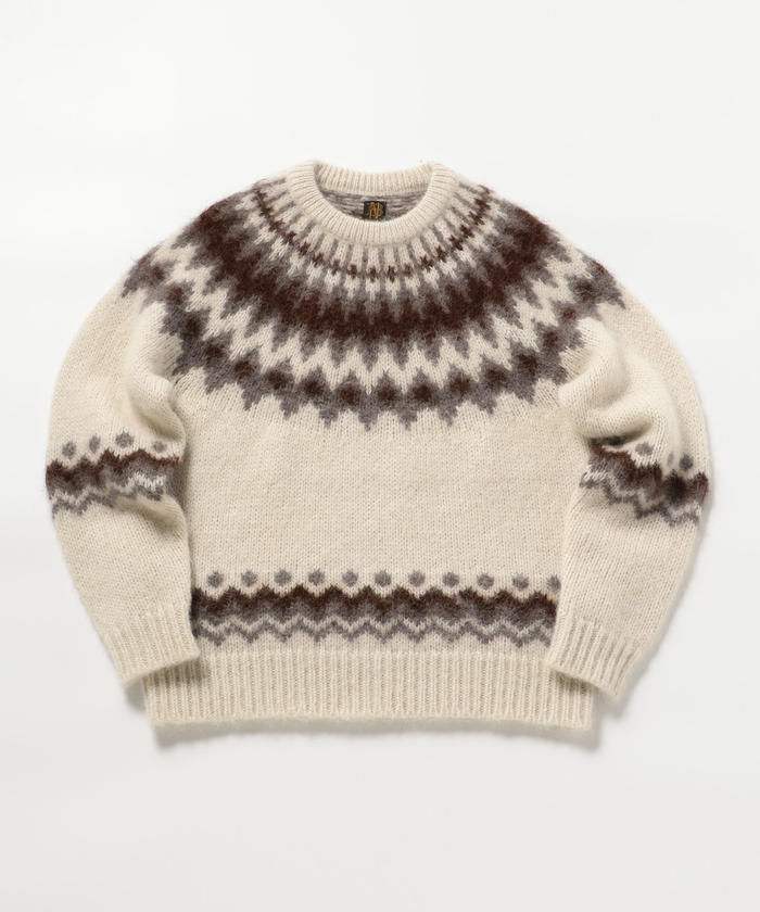 【BATONER/バトナー】MOHAIR NORDIC CREW NECK モヘアノルディッククルーネック #BN－20FM－052