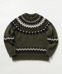 NOLLEY’S goodman(ノーリーズグッドマン)/【BATONER/バトナー】MOHAIR NORDIC CREW NECK モヘアノルディッククルーネック #BN－20FM－052/グリーン系4