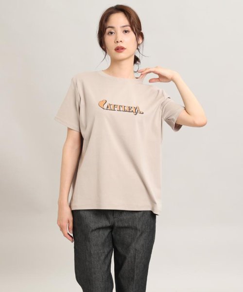 INED CLARO(イネドクラロ)/ 《musee》CATTLEYAロゴTシャツ/ベージュ2