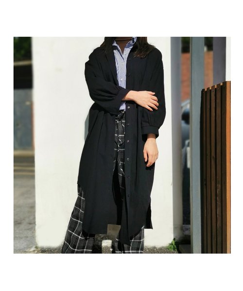 シャツワンピース ロングシャツ ゆるシャツ 長袖 ジーニューマーク Znewmark Magaseek