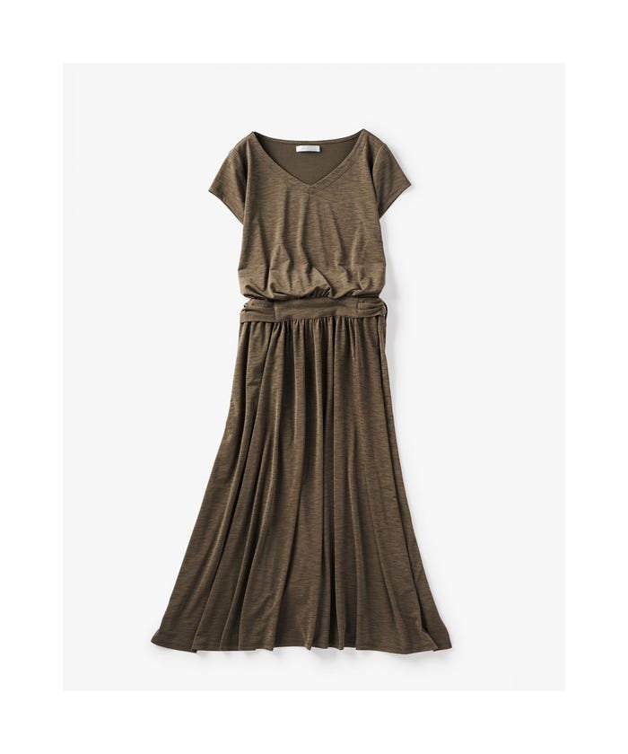 セール ドゥクラッセ Doclasse Uvスラブ フレンチ袖ワンピース トープ ドゥクラッセ Doclasse Magaseek