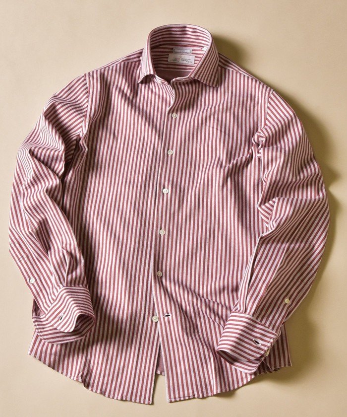 Sd Albini社製生地 レッド ジャージー ワンピースカラー シャツ シップス メン Ships Men Magaseek