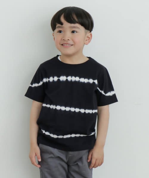 URBAN RESEARCH DOORS（Kids）(アーバンリサーチドアーズ（キッズ）)/タイダイボーダーTシャツ(KIDS)/ブラック