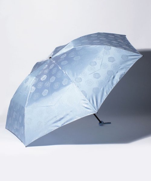 LANVIN Collection(umbrella)(ランバンコレクション（傘）)/LANVIN COLLECTION 婦人 ミニ傘 【大寸】 カチオンジャガード バラ/サックスブルー