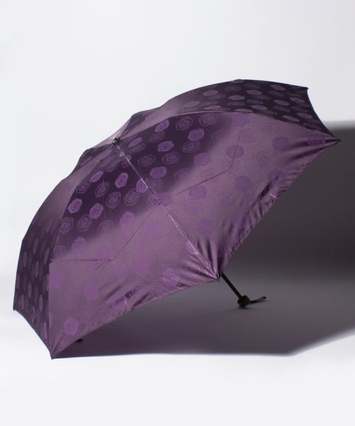 LANVIN Collection(umbrella)(ランバンコレクション（傘）)/LANVIN COLLECTION 婦人 ミニ傘 【大寸】 カチオンジャガード バラ/パープル