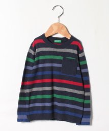 BENETTON (UNITED COLORS OF BENETTON BOYS)(ユナイテッド　カラーズ　オブ　ベネトン　ボーイズ)/ミックスボーダー胸ポケットニット・セーター/マルチ