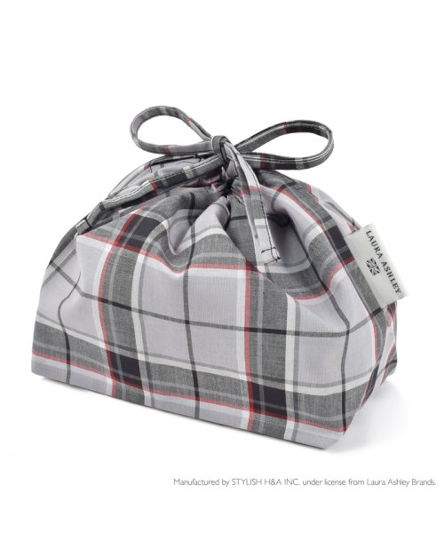 Laura Ashley 巾着 中 マチ有りお弁当袋 Highland Check ローラアシュレイ Laura Ashley Magaseek