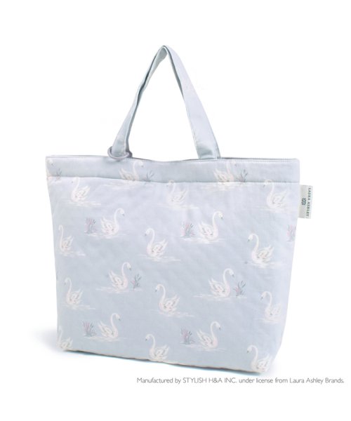 Laura Ashley マチ付きキルティングレッスンバッグ ループ付き Swans ローラアシュレイ Laura Ashley Magaseek