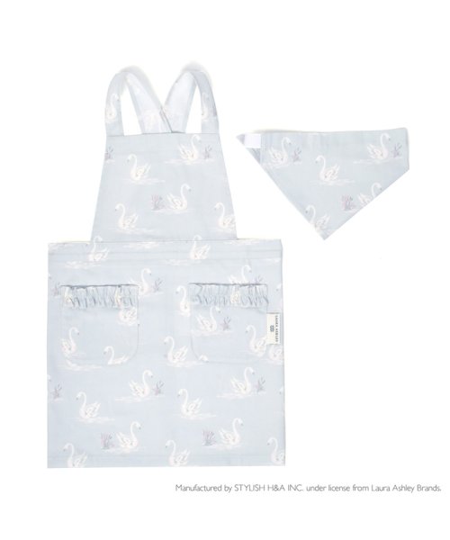 Laura Ashley バッククロス子どもエプロン 100 1cm Swans ローラアシュレイ Laura Ashley Magaseek